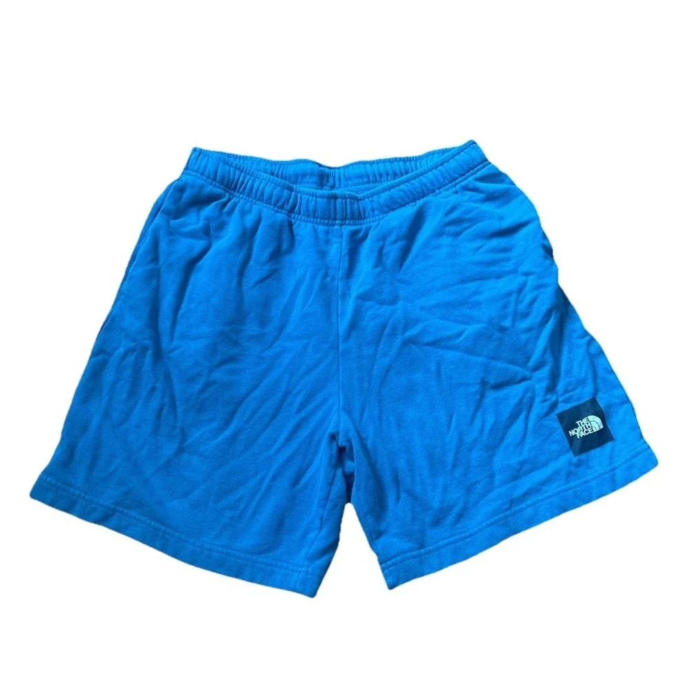 The North Face Men's Blue Sweat Shorts Size M Drawstring Elastic Waist